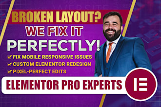 fix elementor layout issues and responsive problems