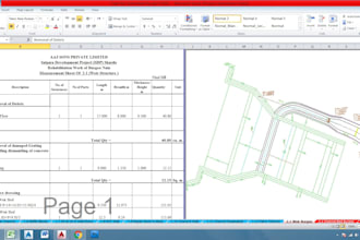 do cost estimation for roads,channels,buildings