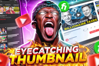 design eye catching youtube gaming thumbnail