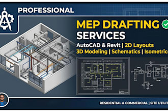 provide professional mep and architectural cad and revit drafting services