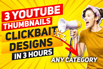 design youtube video thumbnail with viral video promotion