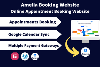 install amelia booking plugin and create an appointment booking website