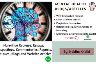 write mental health articles and blog posts