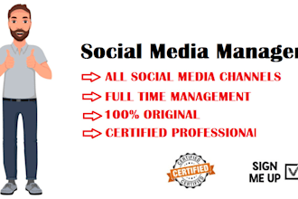 create and manage your social media channels