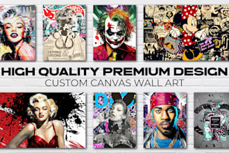 design unique and eye catchy canvas wall art