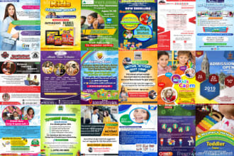design educational school toddler kindergarten nursery flyer flier