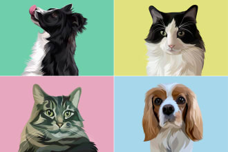 draw your dog or any pets into cartoon