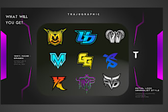 make modern,lettering logo for esports game team,twitch,game community