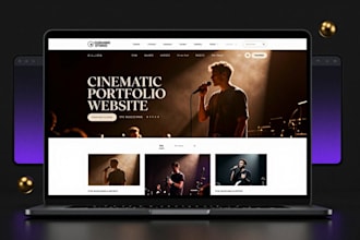 design a cinematic portfolio website for musicians and artists