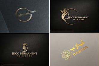 do modern flat minimalist and beauty logo design