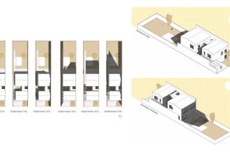 2d and 3d conceptual drawings and diagrams for architecture