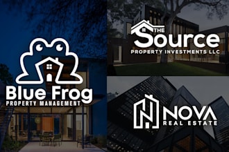 do modern minimalist real estate logo design