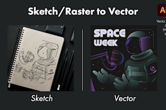 convert your drawing into vector tracing or digital art