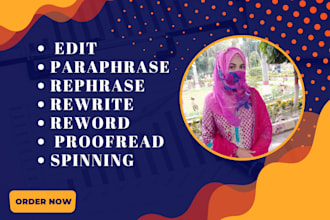 edit, paraphrase, rewrite, rephrase and reword article