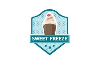 design frozen dessert food truck logo in 1 day