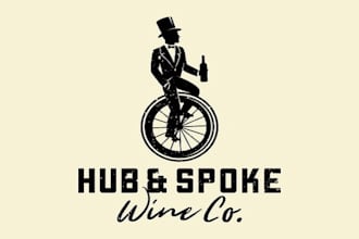 design kickass logo for hub and spoke wine company