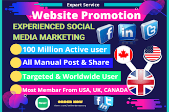 promote and advertise your website on social media in USA