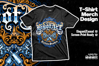 design tshirt and merch illustration for clothing brands
