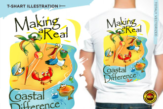 create nice custom cartoon illustration logo