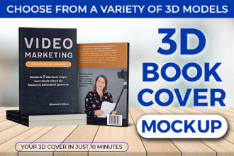 turn your 2d book cover into 3d ebook mockup