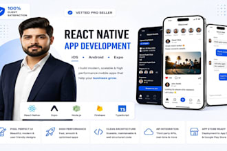 develop android, IOS app in react native and expo