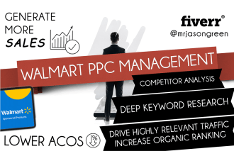 set up, manage and optimize your walmart ppc  sponsored ads