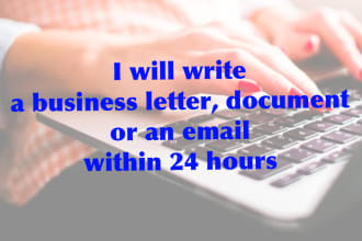 write a professional letter, document or an email