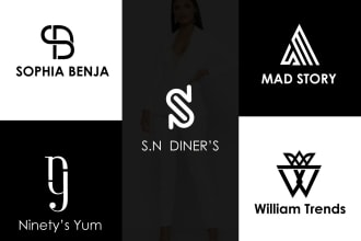 design monogram initial logo for business and clothing brand