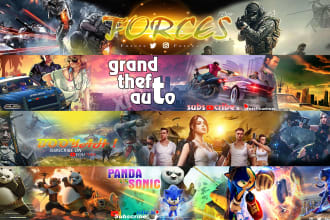 create awesome youtube banner and gaming banner