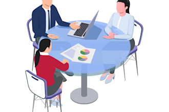create an vector flat illustration people corporate style