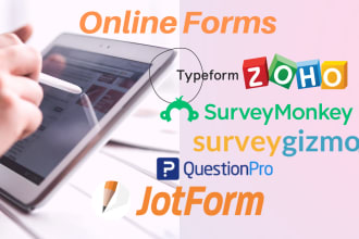create typeform, zoho and jotforms