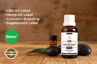 design cbd label, hemp label design