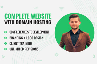do full website creation with domain and hosting