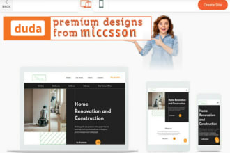 set up duda website with professional modern look