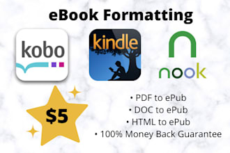 format and convert kindle, bn, kobo, epub ebooks