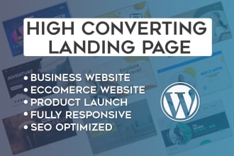 design wordpress landing page with elementor pro