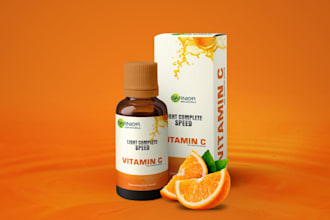 3d bottle box design for ebay amazone
