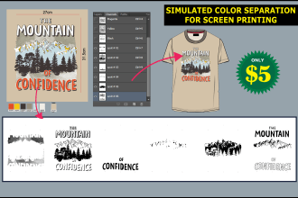 color separation for screen printing