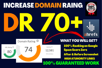 increase ahrefs domain rating, increase DR 0 to 70 plus
