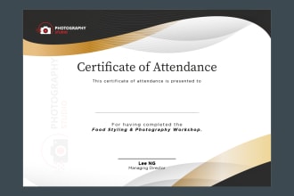 create an attractive and professional certificate design