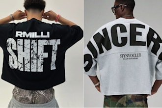 design custom oversized back print graphics