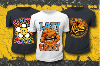 make custom graphic t shirt design with  descriptions