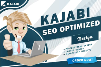 set up kajabi website, online course website and landing page