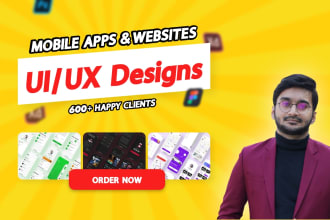 make mobile app ui ux design, website design in figma, adobe xd