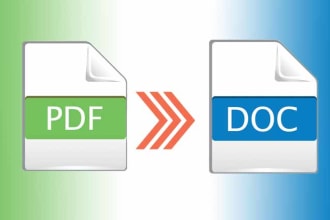 type or retype scanned PDF docs in word