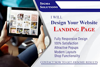 make a website with a landing page design in wordpress