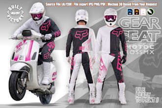 design premium custom motocross gear and racing jersey with high quality