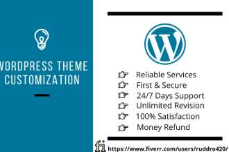 fix, edit, customize your wordpress website or any theme