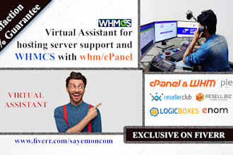 be virtual assistant for hosting server  support and whmcs