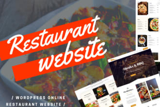build a restaurant website for online ordering in wordpress